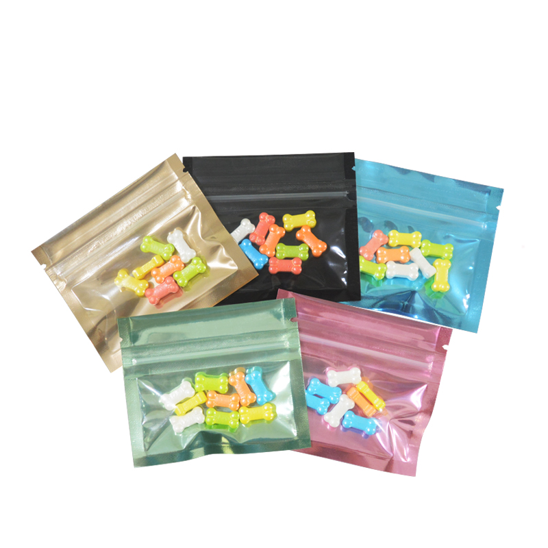 100 Pcs Kleurrijke En Transparante Zip-Lock Zakjes, Voedsel Opslag Zakken Vochtbestendige Zakken Houden Aroma Zip-Lock Zakken