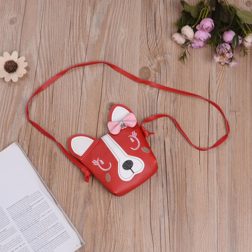 Children Bags Girls Cute Dog Mini Purse Bag Shoulder Bags Crossbody Bag Kids Baby PU Leather Wallet