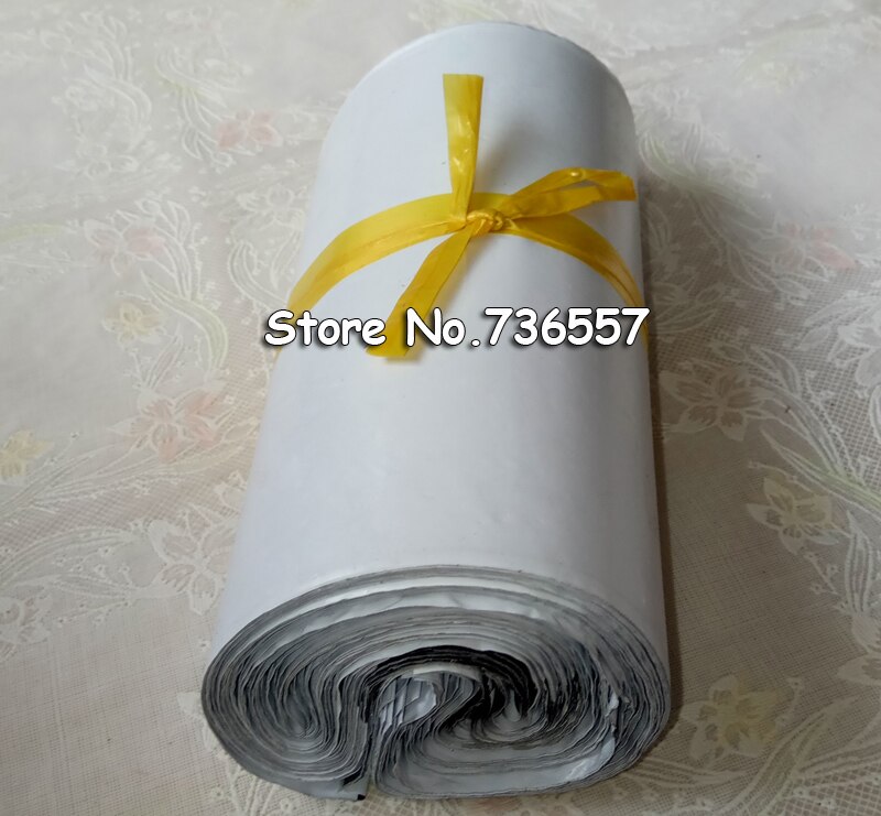 100 sztuk biały plastikowy poczta wysyłka koperta samoklejący wodoodporny pocztowy worek robić przechowywania koperta plastikowy worek na pocztę