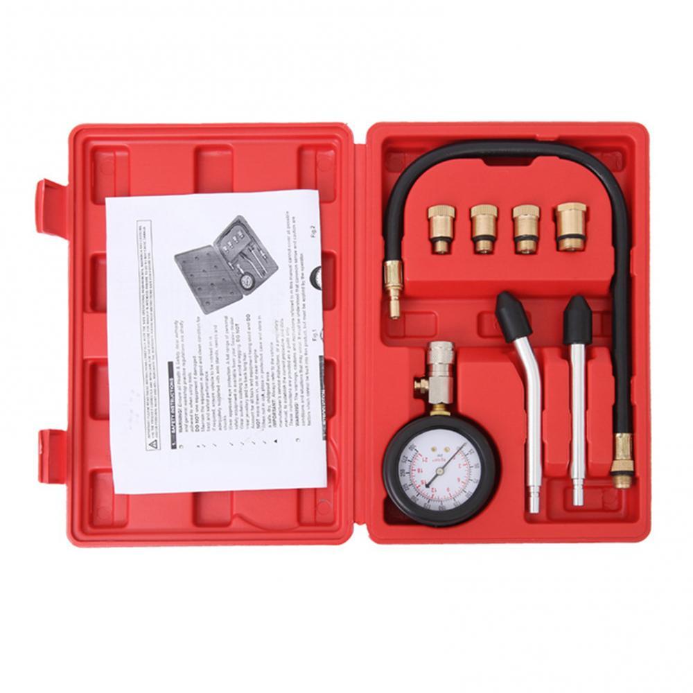 8Pcs/Set Automotive Car Motorcycle Petrol Engine Compression Tester Tools Kit Accessories Supplies Products