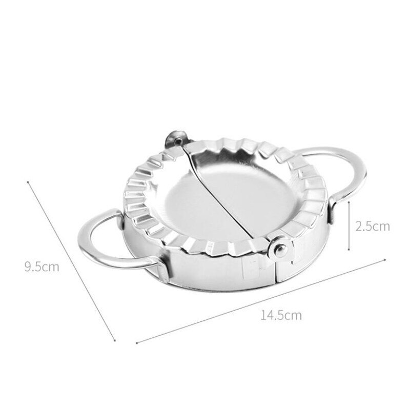 5pcs/set Stainless Steel Dumpling Maker Cutter Manual Ravioli Mold Durable Press Pierogi Dough Cutter Kitchen Dumpling Maker: 1pc 9.5cm