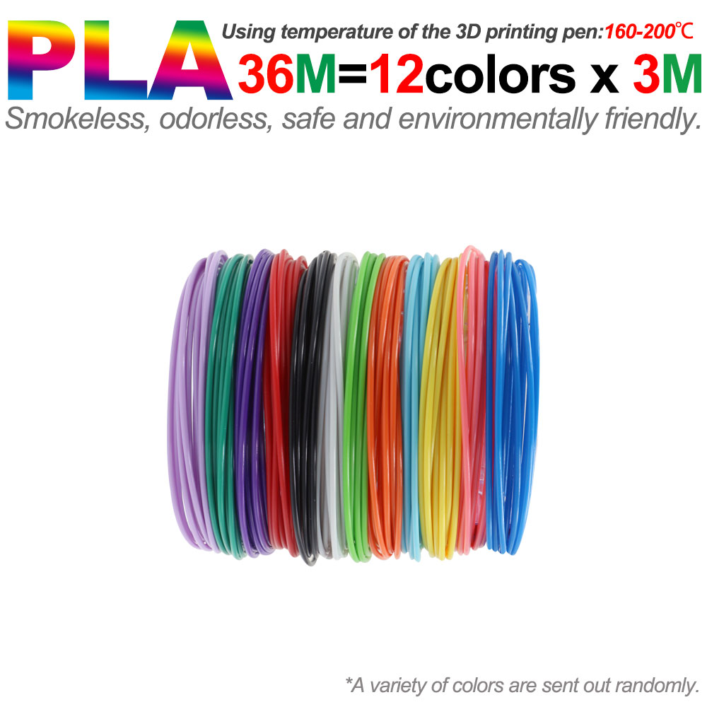 3d pennor levererar pla-filament för 3d pennors utskrift 50m 100m 150m 200m luktfri och säker plastpåfyllning för barns utskriftspenna: Brun