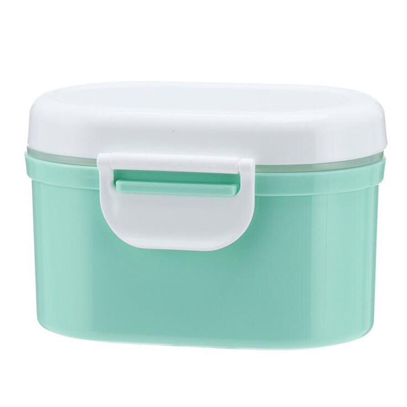 High Capacity Baby Milk Powder Container Melkpoeder Container Baby Food Storage Box Double Layer Infants Feeding Box For Newborn: green small