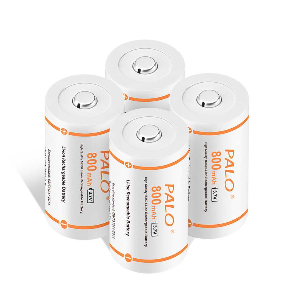 PALO CR123A Batteria 800mAh 3.7V Li-ione Ricaricabile RCR123 16340 Batterie per Torcia A portato 16340 16350 CR123A Batteria