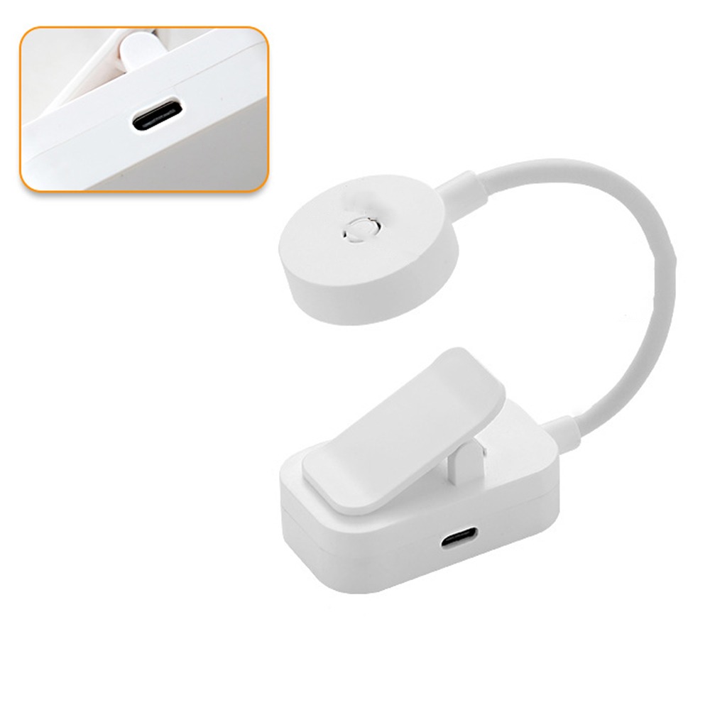 3 Colors LED Book Clip Lights Stepless Dimmable Eye Protection Reading Lamp with Clip Folding 360° Rotate Bedroom Table Lamp: black