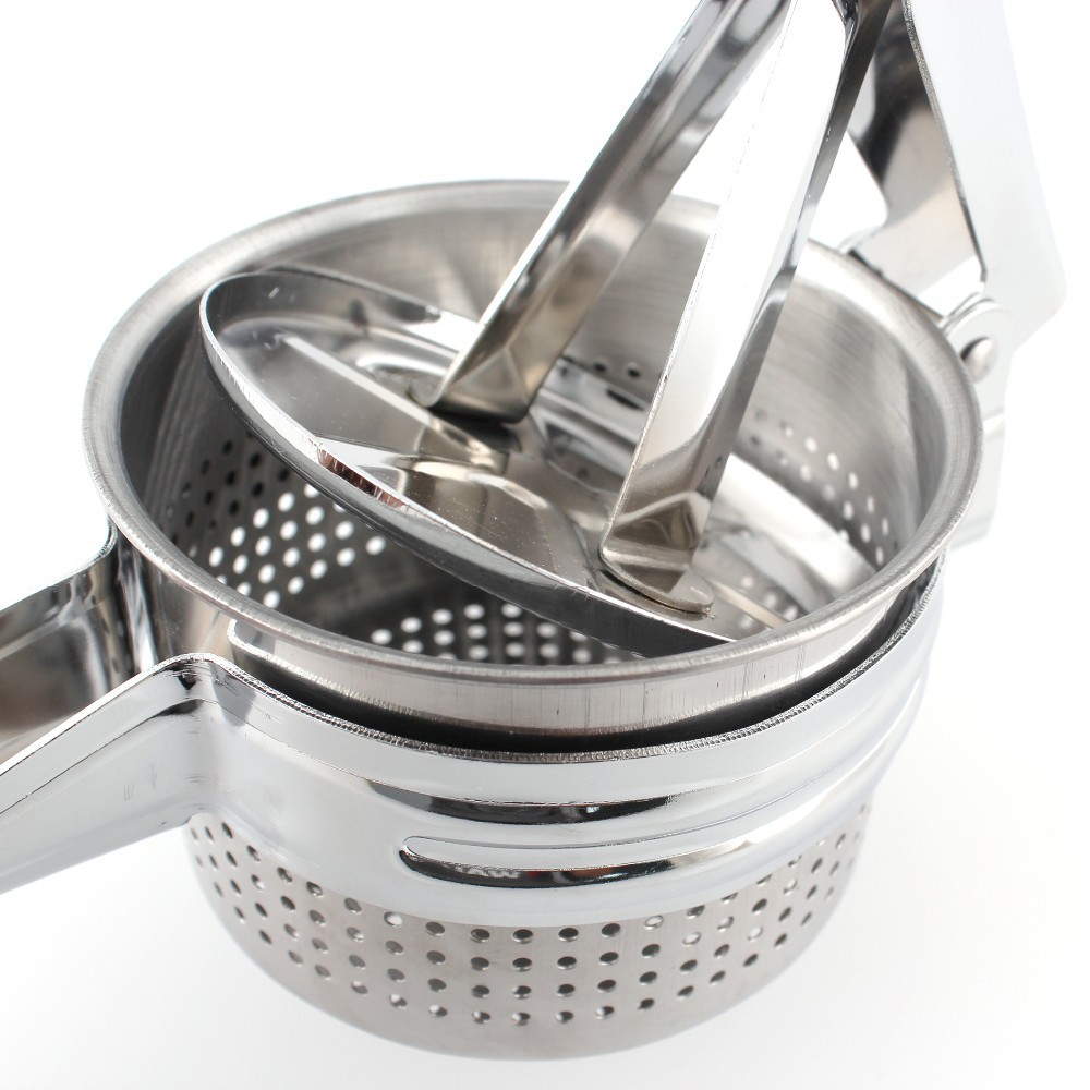Essential Stainless Steel Potato Masher Ricer Puree Fruit Vegetable Juicer Crusher Press Squeezer Maker Kitchen Tool