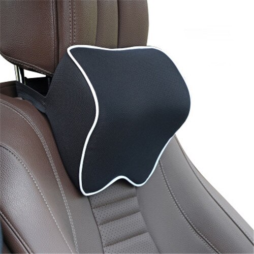 Auto Nek Hoofdsteun Kussen Auto Accessoires Kussen Auto Seat Hoofd Ondersteuning Nek Protector Automobiles Seat Neksteun Geheugen Katoen: Black White