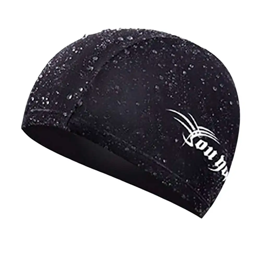 Heren badmuts Doek Spandex Tas Lang haar Hoogwaardige ademende badmuts voor zwembaden: Bordeaux