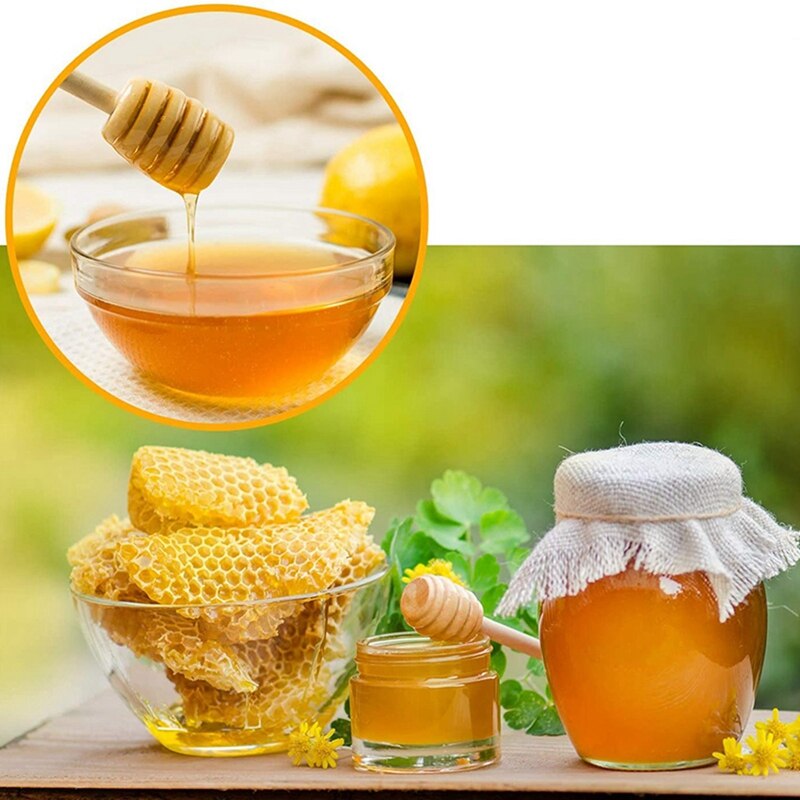 70 Packs Van Mini Houten Honing Roer Sticks Honing Stirrer Honing Sticks Voor Honing Pot Distributie 3 Inch