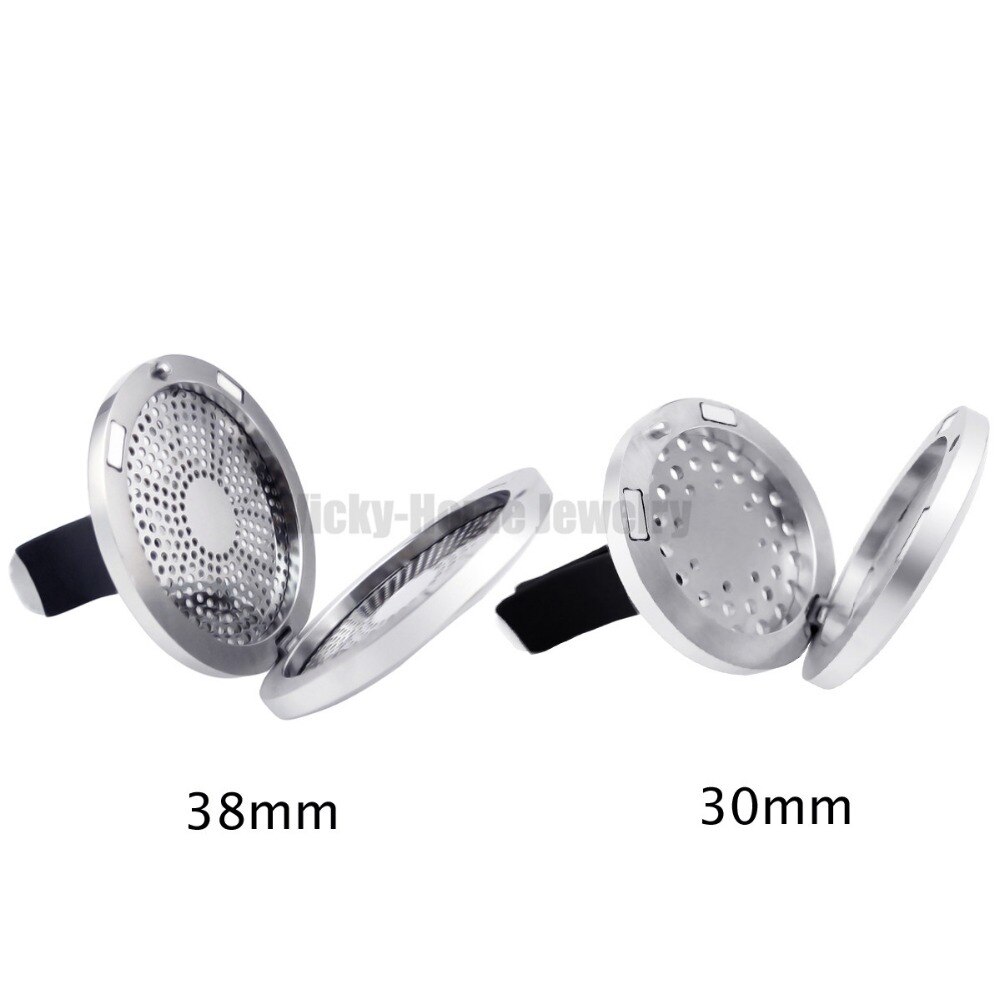 Baseball (38mm)Magnet Car Diffuser 316 Stainless Steel Car Aroma Locket Free Pads Essential Oil Car Diffuser Lockets