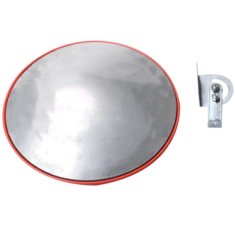 30Cm Wide Angle Security Road Mirror Curved for Indoor Burglar Outdoor Safurance Roadway Safety Traffic Signal Convex Mirror(Ora