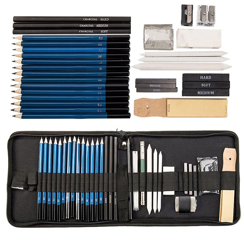 36Pcs Drawing Pencil Set for Artists Calligraphy manga Art Stationery Supplier Painting Graphite Sketch Pencil Fineliner Pens