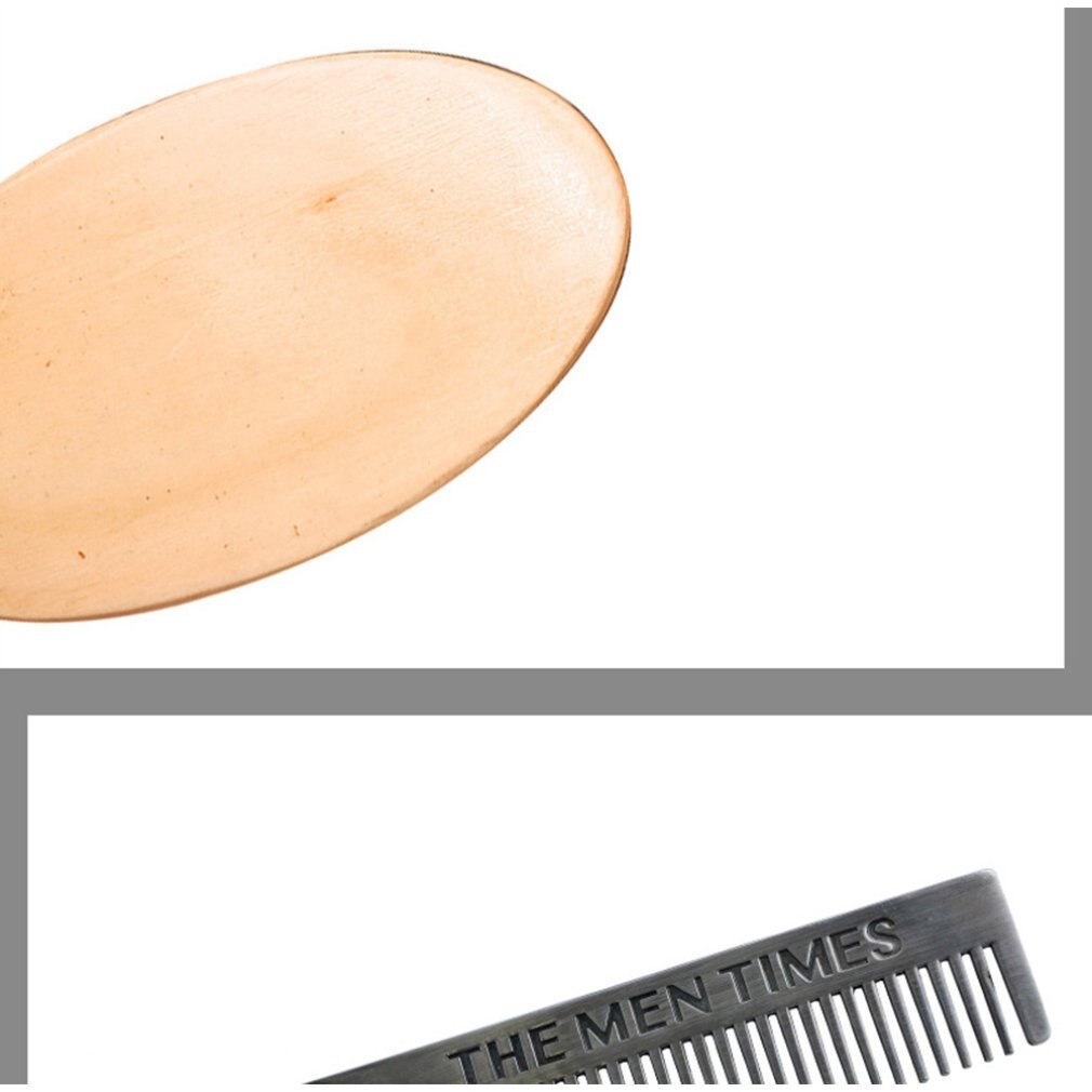 Beard Comb Set Double Beard Oil Head Shape Beard Comb Brush Care Beard Oil Tool Beard Comb Set