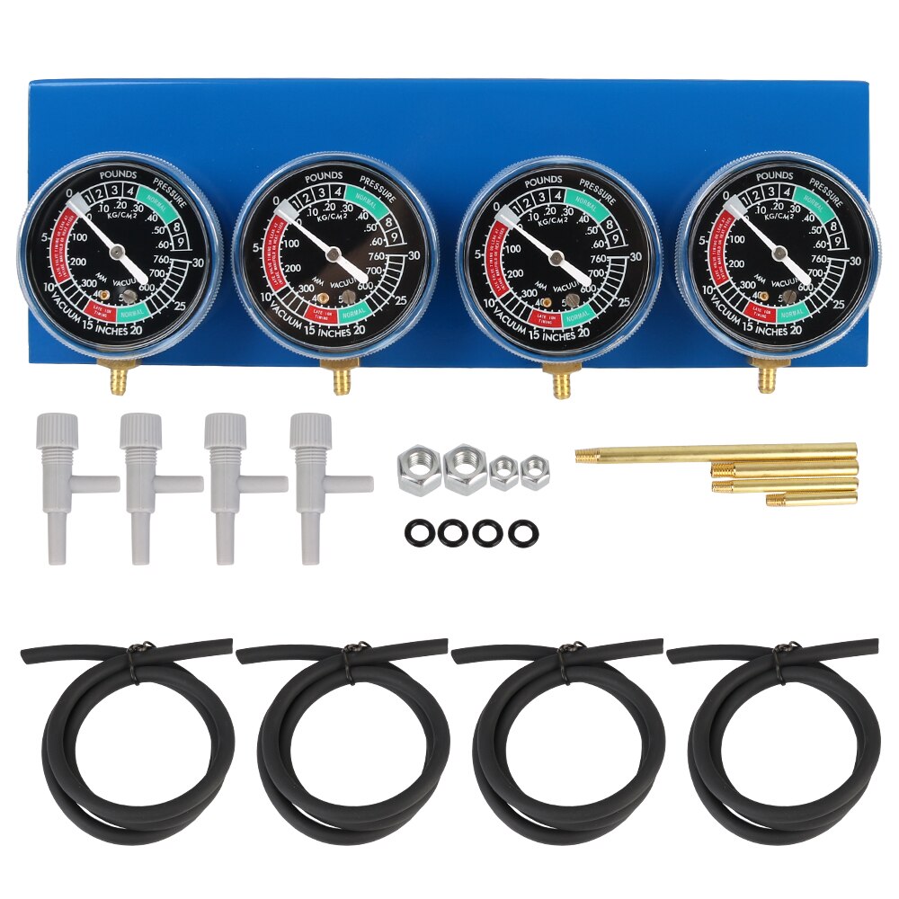 Synchronizer Tool with Hose For 4 Cylinder Engines Machines Vacuum Balancer Gauge Motorcycle Fuel Carburetor Synchronizer