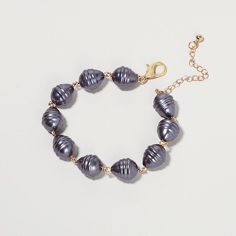 KOMI 1PC Polynesian Hawaiian Samoa Marshall Jewelry Pearls Men Woman Chain Bracelet Bangle 23+6cm GJZ372