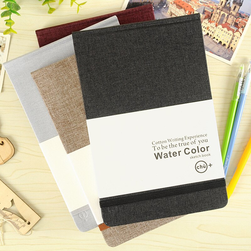 Cuaderno de bocetos para cuadros de acuarela A5, cubierta dura, papelería no defecteri, cuaderno de notas de dibujo, Libreta de escritorio, planificador