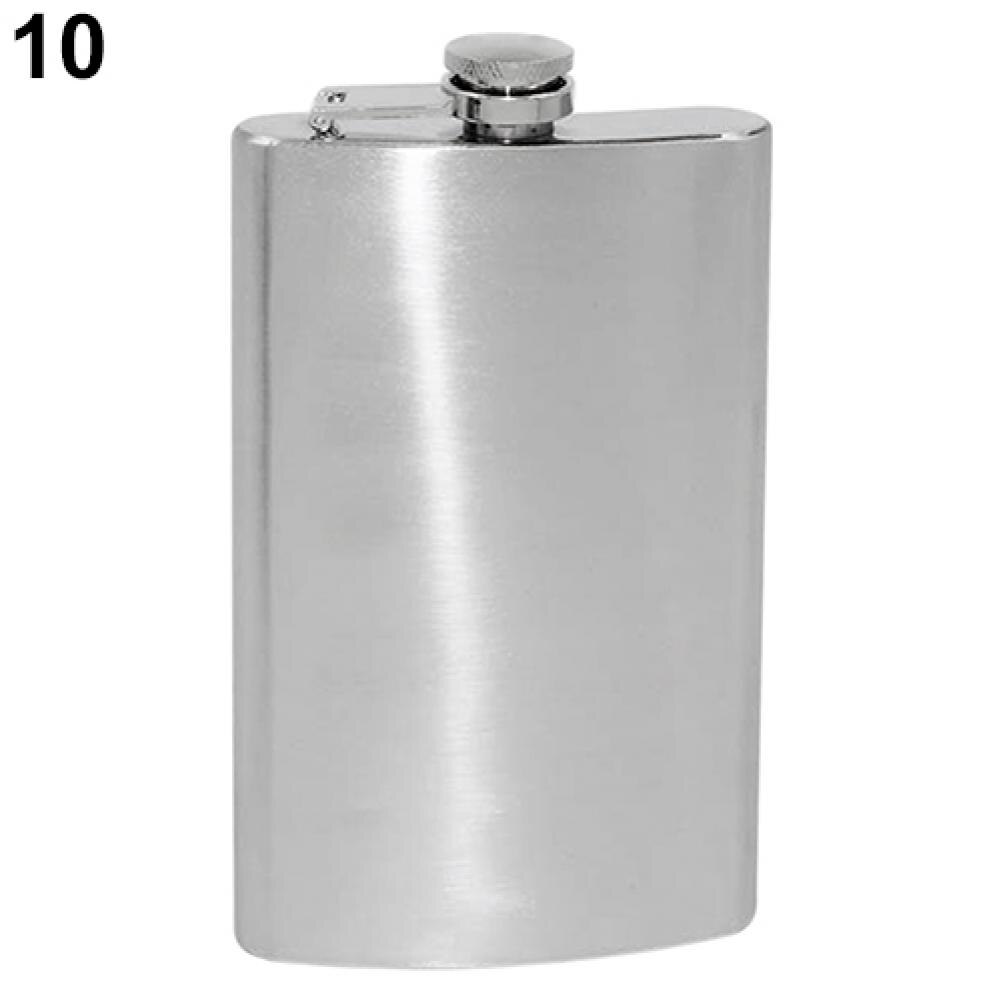 Hip Flask Pocket Stainless Steel Alcohol Wine Liquor Whiskey Screw Cap Outdoor Travel Portable Useful Drinker Bottle Drinkware: 10 Oz