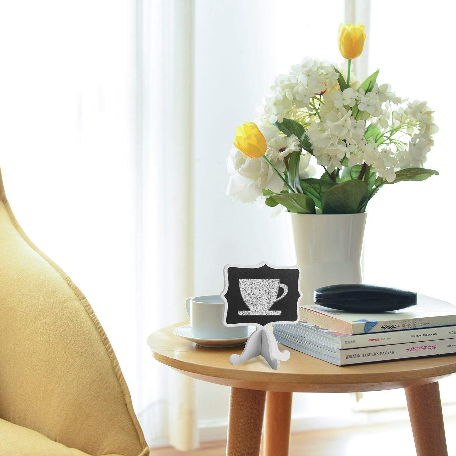 Set of 20 Mini Chalkboard- Small Blackboard for Catering Supplies, Food Labels, Party Decorations, Table Numbers for Wedding a