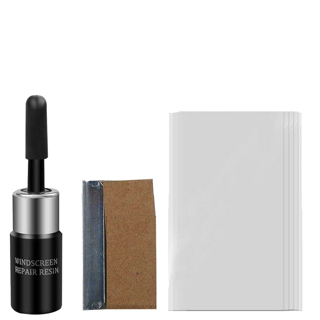 Lim bil frontrute reparasjonsverktøy gjør-det-selv vindusreparasjonsverktøy frontrute glass ripe sprekk gjenopprette vindusrute harpiks+blad+lister