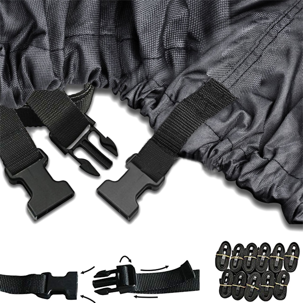 11-22ft Waterproof Trailerable 210D Boat Cover Fishing Ski V-Hull Sunproof UV Protector Speedboat Boat Mooring Cover