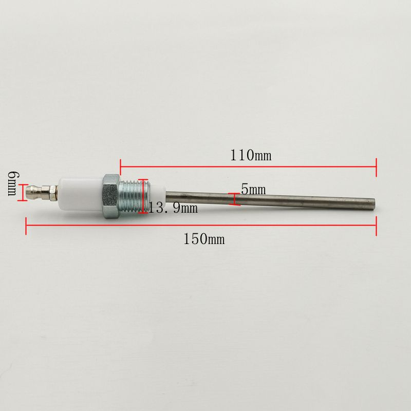 Gas Burner Ceramic Electrods Bipolar Ignition Rod Boiler Level Probe Industrial Ignite Tools Spark Plug Flame Detect Electrode: Yellow