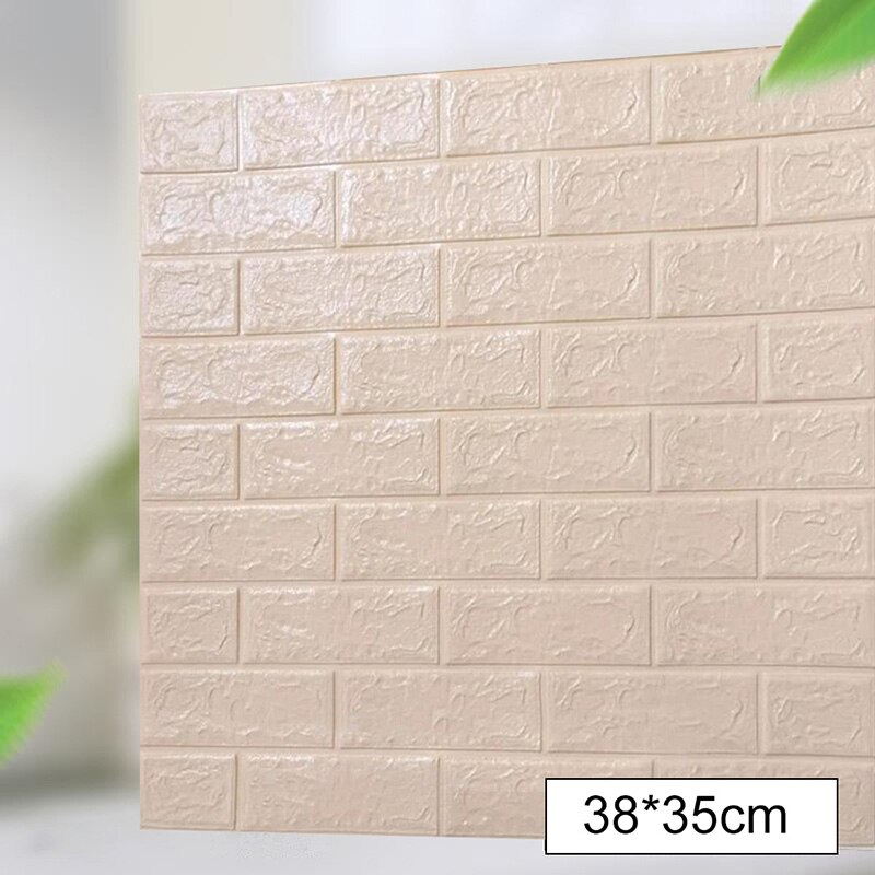 3D Wall Stickers Self Adhesive Foam Brick Room Decor DIY 3D Wallpaper Wall Decor Living Wall Sticker For Kids Room: G307920