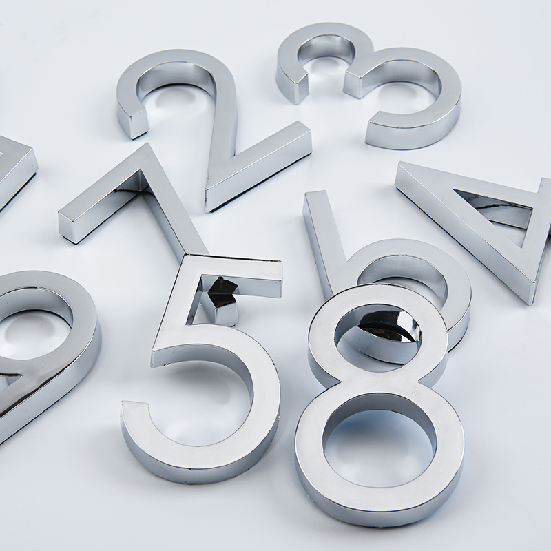 1pc 60mm Numero civico esterno Numeri autoadesivi per esterni Adesivi per porte Cartello per indirizzo Cartello da 2,35 pollici Plastica 3D # 0-9