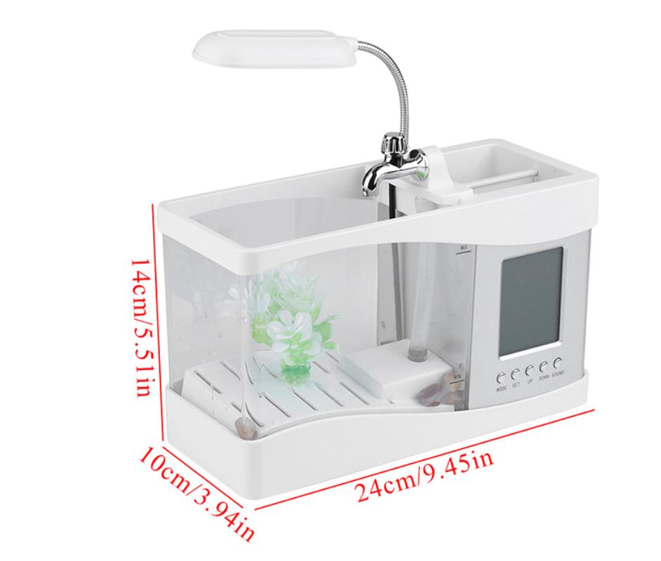 Lampe D'aquarium Avec Poissons Animés USB - Décorative, Sensorielle, Pour Bébé, Enfants, Chat, 30x22.5x7 Cm - 11