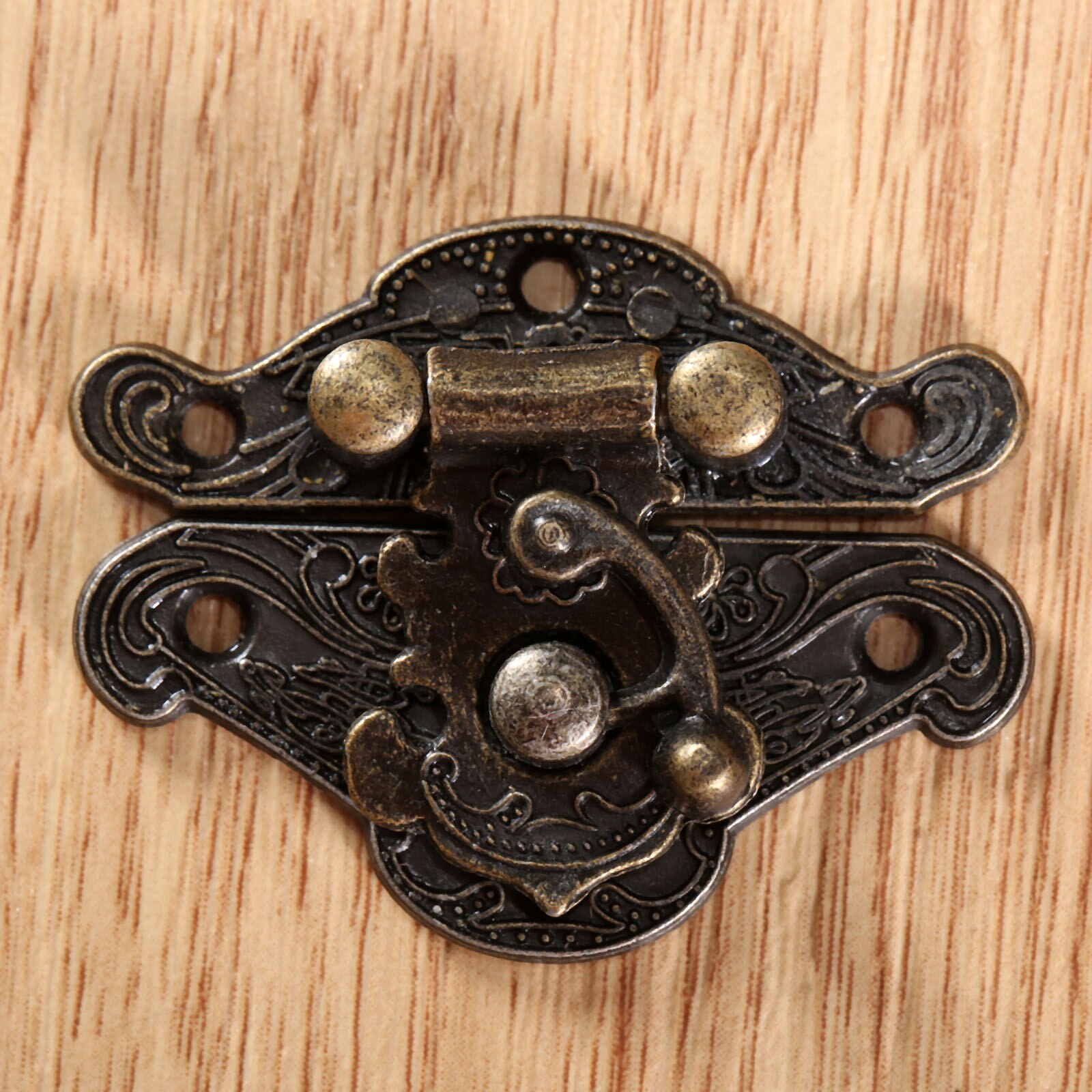 1Pc Antique Iron Antique Bronze Box Latch Hasp 38*29mm/48*37mm/65*52mm For Wine Box Box Wooden Box Decorative Hinges: 38X29mm