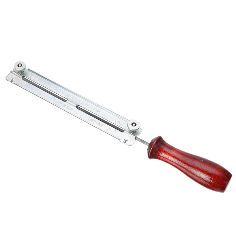 3/16 tommer 4.8mm runde flade skarpe skærpere kraft fil filer holder håndtag kit motorsav kæde værktøjer: Default Title