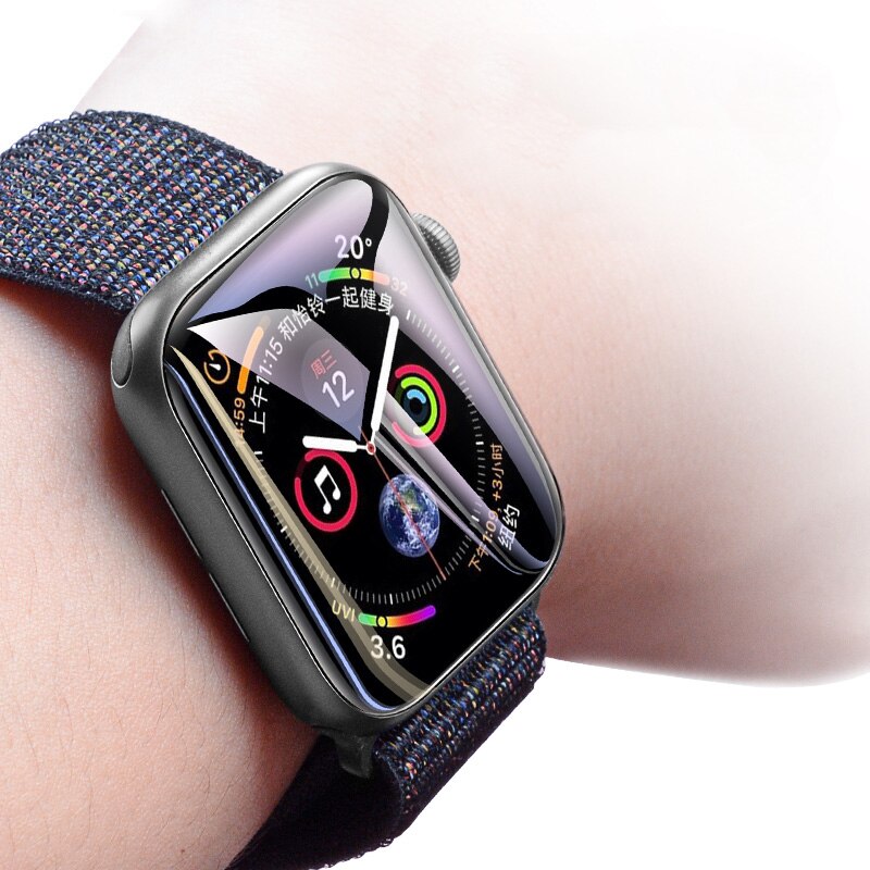 Skärmskydd för apple watch 5 4 44mm 40mm iwatch 11d heltäckande film (ej glas) apple watch 3 2 1 42mm 38mm tillbehör