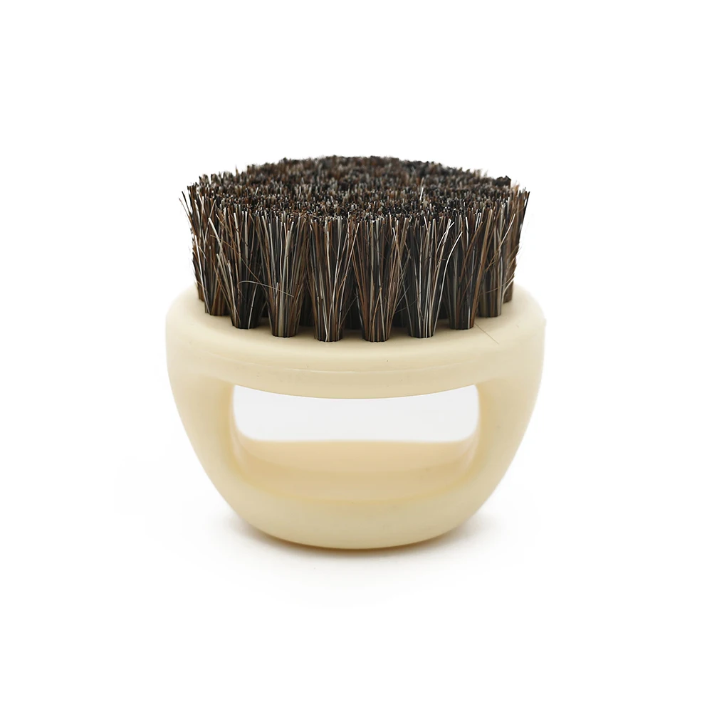 Professionele Varkenshaar Ring Baard Borstel Mannen Scheerkwast Draagbare Kapper Baard Borstels Snor Gereedschap Reiniging Haarborstel