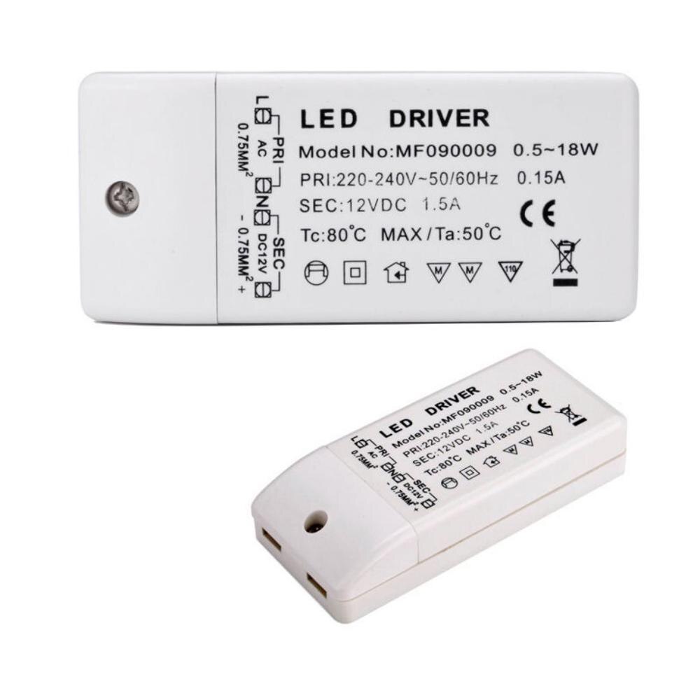 LED Driver Transformer 50w 30w 18w 12w 6w DC 12V Output 0.8A 1A 2A Power Adapter Power Supply For Led Lamp Led Strip Downlight: 18W