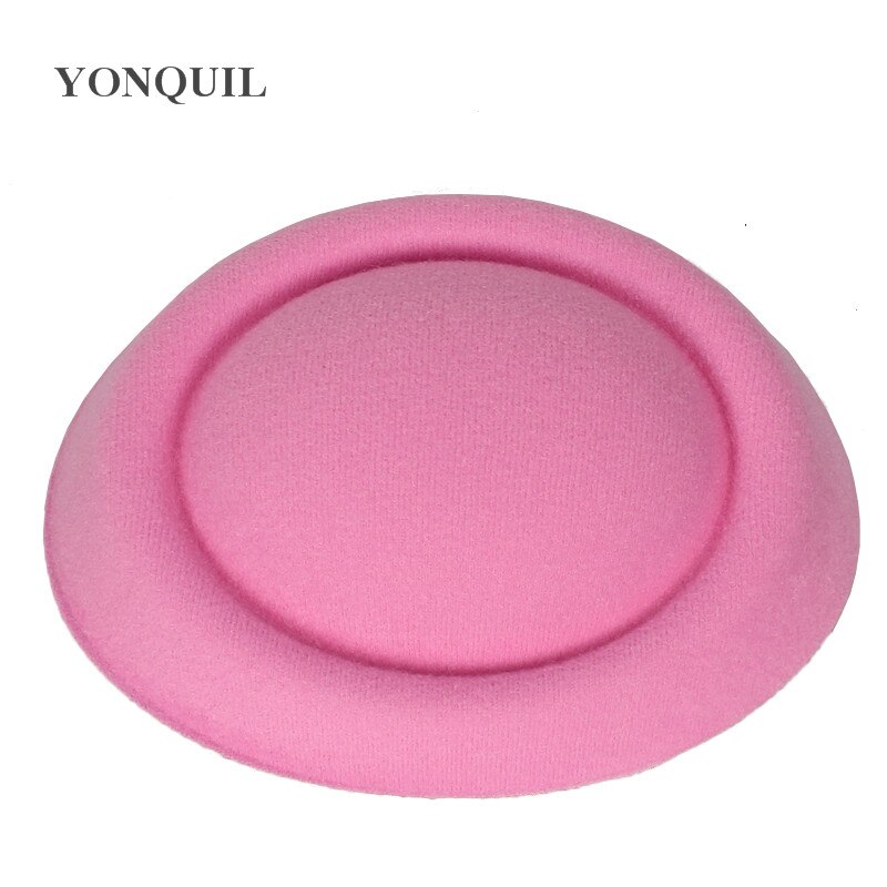 20 Kleuren 16Cm Tovenaar Hoeden Bases Wolvilt Party Hoeden Diy Haaraccessoires Pillendoosjepet Stewardess Cap 12 stks/partij MH018: Roze