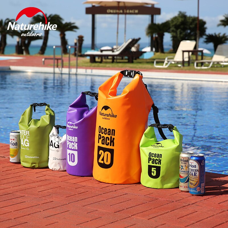 NatureHike 5L 10L 20L Waterproof Bags Swimming Bag Shoulder Bag 500D PVC Tarpaulin Storage Ocean Pack waterproofbag pouch