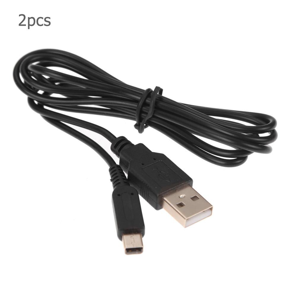 Cabo de carregamento portátil de alta velocidade, 2 peças, 1.2m/pés, excelente tampa externa de pvc, núcleo de cobre, carregador usb para nintendo 2ds