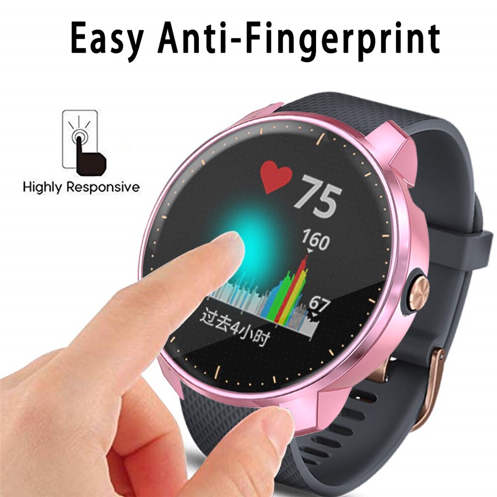 Funda protectora galvanizada de lujo de silicona para reloj Garmin vivoactive 3, accesorios musicales, 1 unidad
