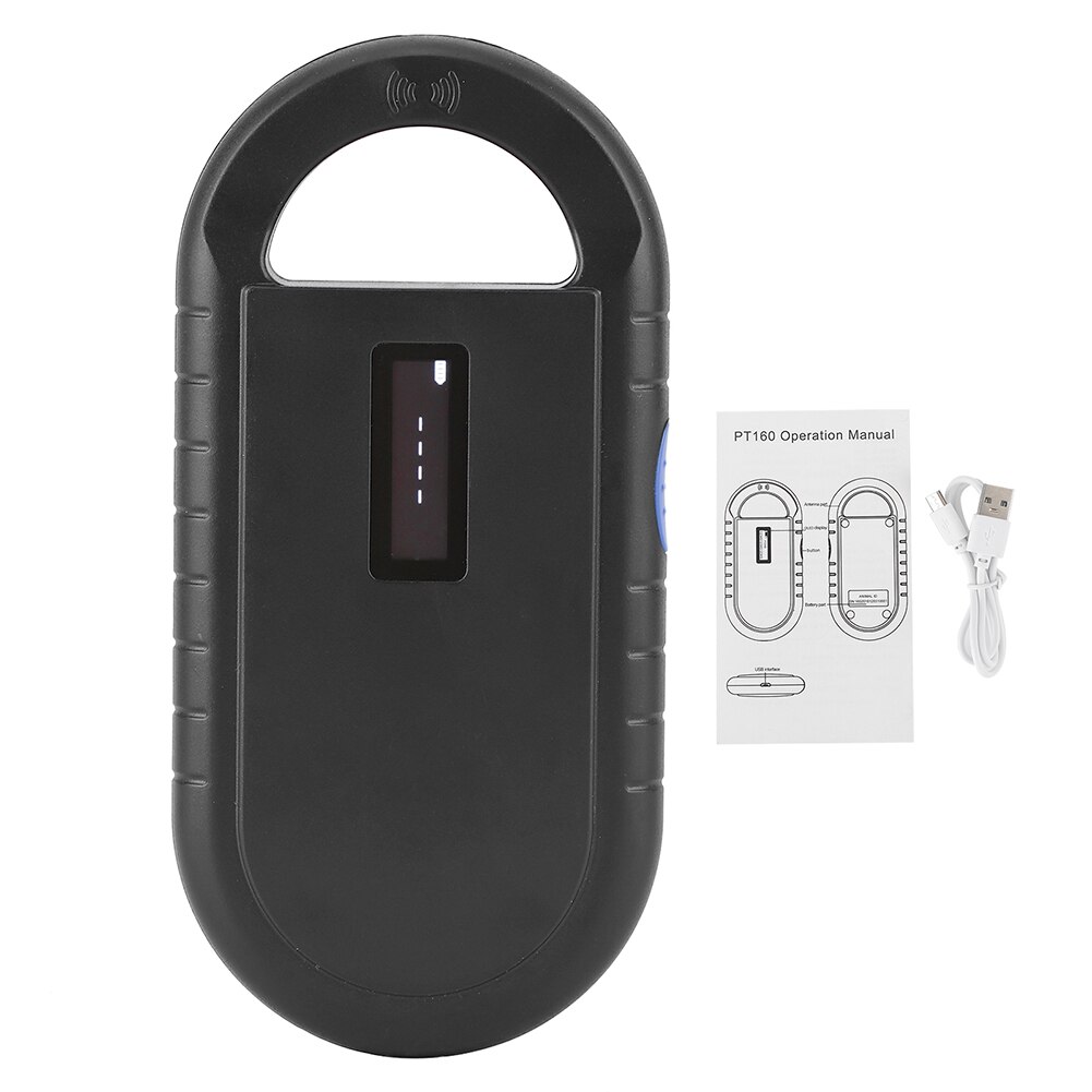 Animal Pet ID Chip Digital Scanner Pet Certificate USB RFID Dog Cat Handheld Identification Tag Card Reader Chip Transponder