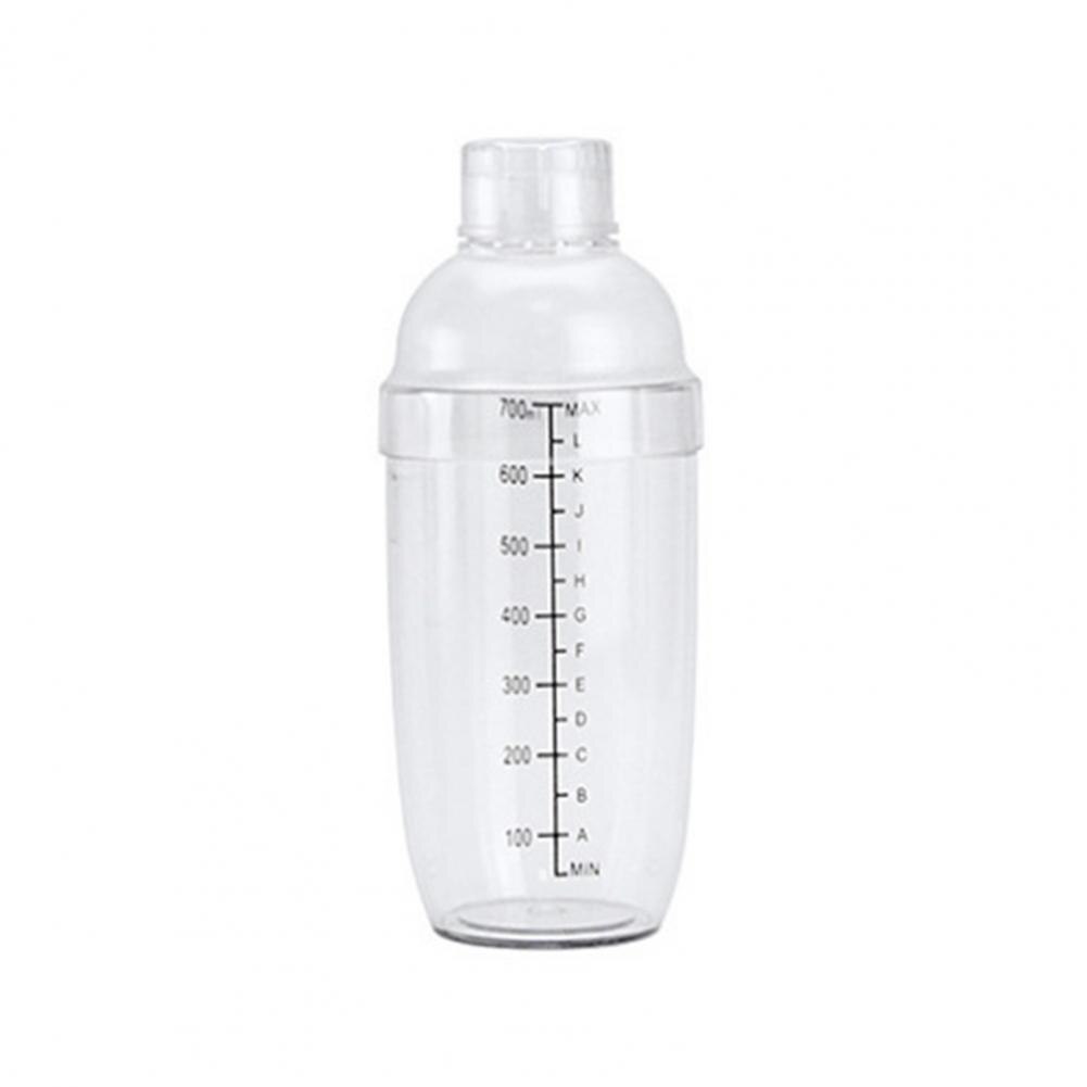Drink Mixer Exquisite Crush Resistance Cocktail Shaker Precise Transparent Cocktail Shaker: 700ML