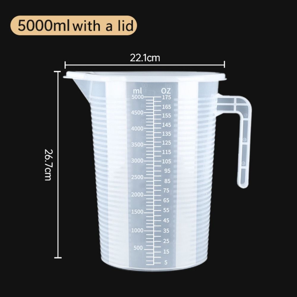Measuring Cup Transparent Plastic Laboratory Beaker Graduated Liquid Jug Cup Kitchen Baking Cooking Measurement Scale Container