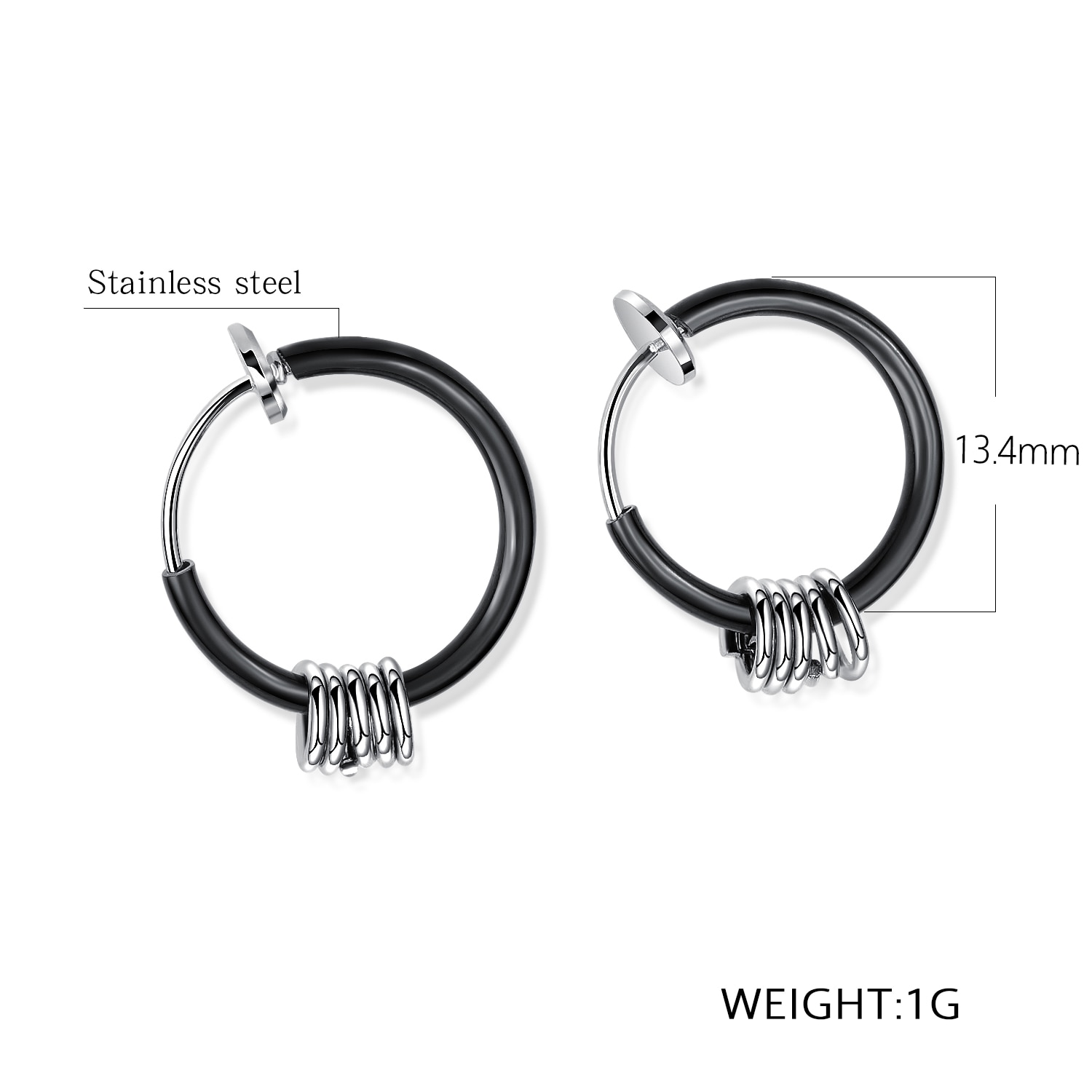 Various Punk Hiphop European Men Women Retro 316L Stainless Steel Earrings Simple Personality Jewelry For Birthday