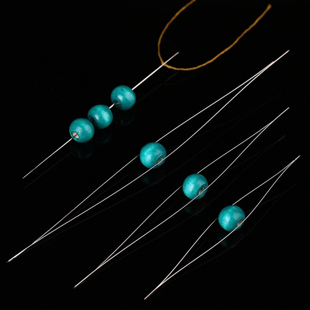 Aguja para cuentas abiertas, aguja para cuentas, manualidades con cuentas, aguja para cuentas, suministros de cuentas, alfileres hechos a mano, accesorios de joyería, herramientas, 5 uds.