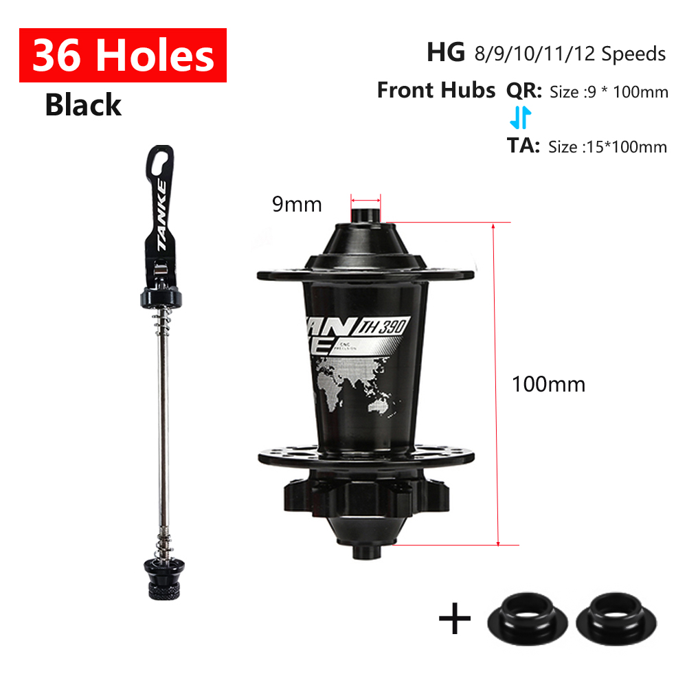 TANKE 120 Kliknaaf 6 Lager MTB Mountainbike Hub Voor Achter 28 32 36 Gaten QR Steekas Uitwisseling Schijfrem Fietsnaven HG: Clear