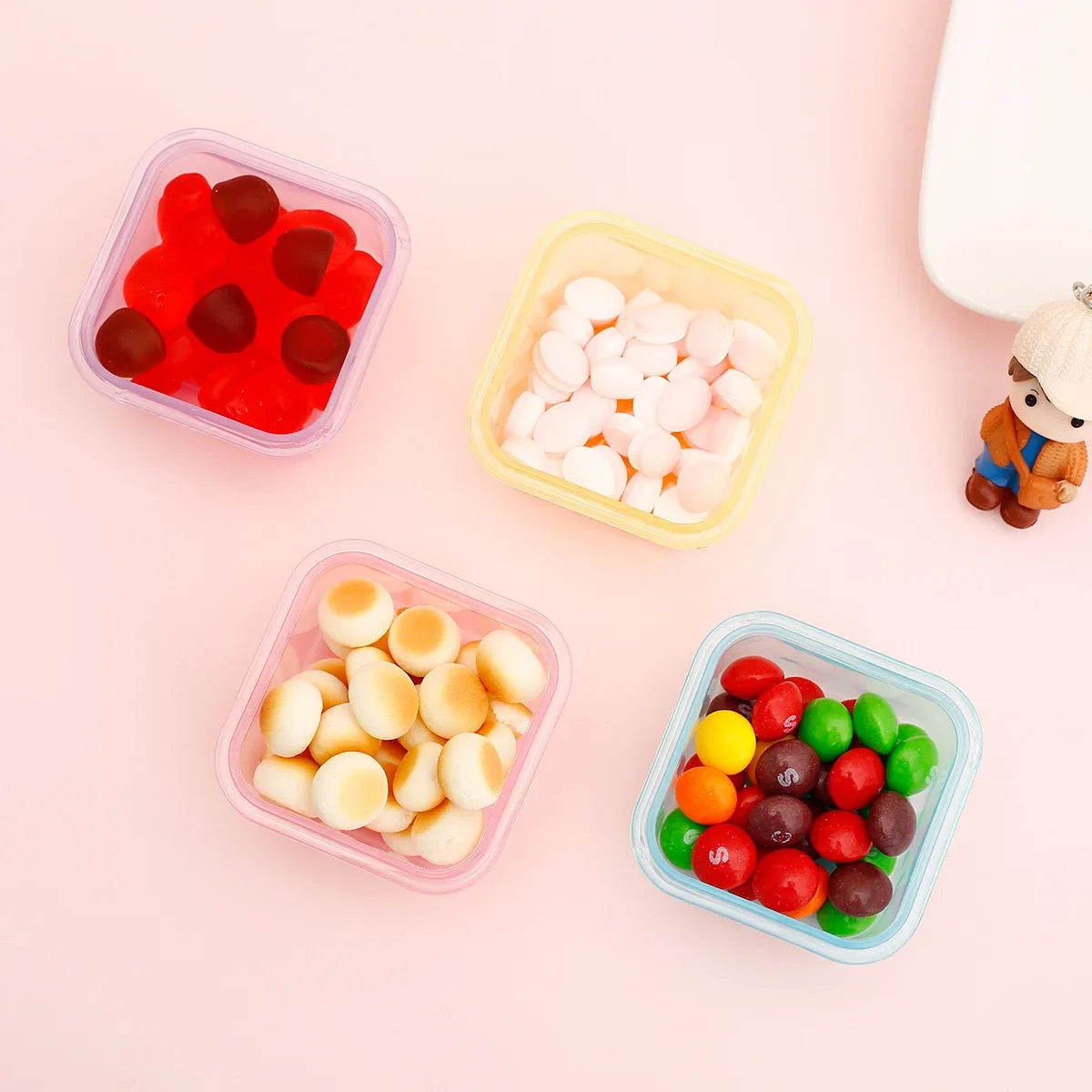 Plastic Voedselcontainer - Luchtdichte Vochtbestendige Vierkante Doos - Keuken & Huis Organisatie