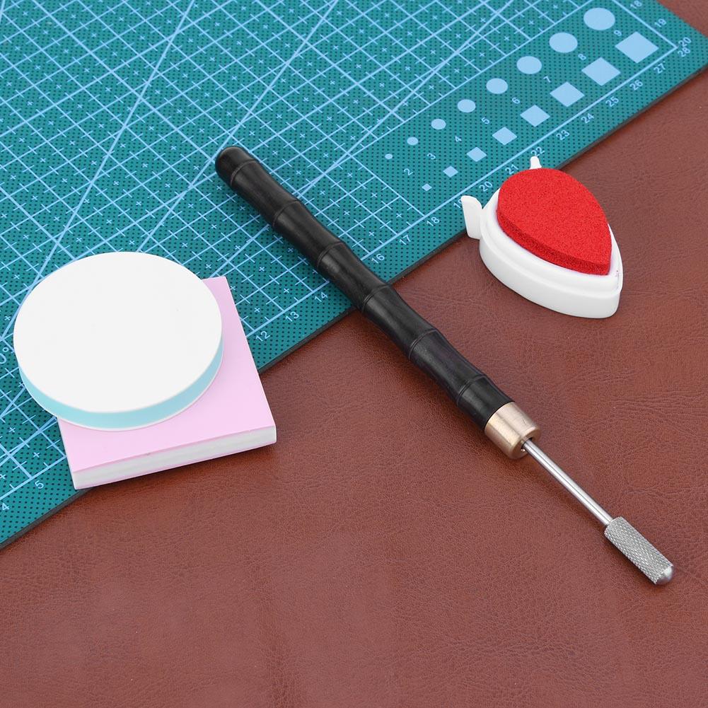 Brass Head Leather Edge Oil Gluing Dye Pen Applicator Speedy Paint Roller Tool for Leather Craft Tools Oil Pen Edge Processing