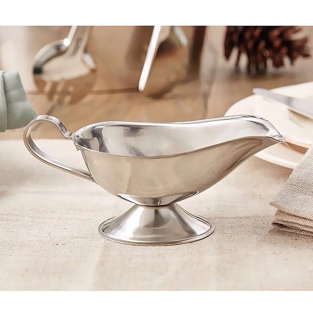 Stainless Steel Steak Sauce Gravy Dressing Boat Sauce Cup Seasoning Jug