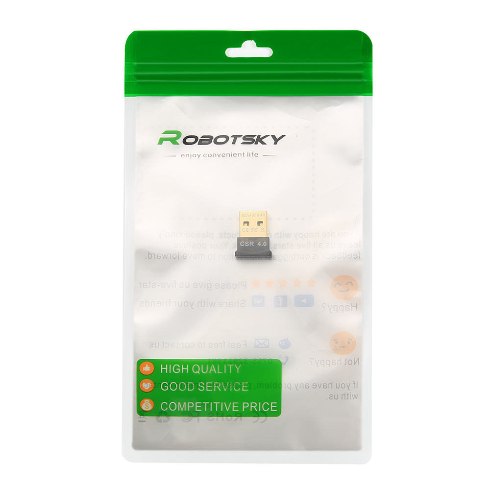 Robotsky ポータブル USB Bluetooth アダプタワイヤレス Bluetooth 4.0 ドングルトランスミッタ Windows Xp Vista 7/8/10