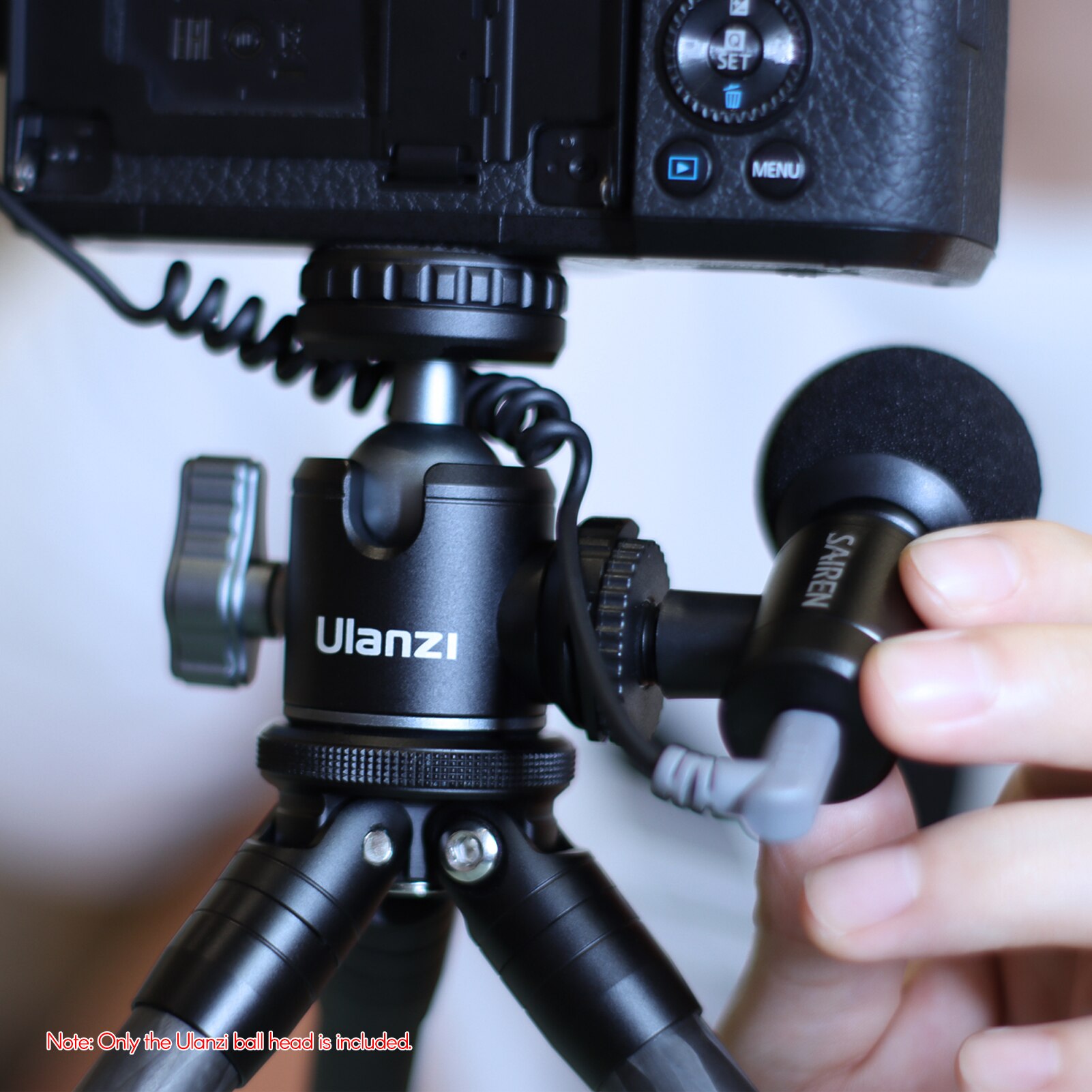 Ulanzi U-80L Arca Swiss Side Cold Shoe Ball Head with Arca Swiss Quick Release Plate 1/4 Inch Screw Mounts for DSLR ILDC Cameras