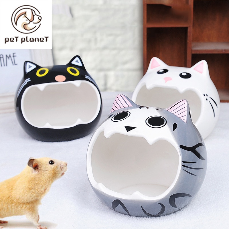 Ceramic House Summer Nest Hammok Hamster Rat Chinchillas Cage Golden Bear Sleeping Bed Hedgehog Squirrel Guinea Pig Accessories