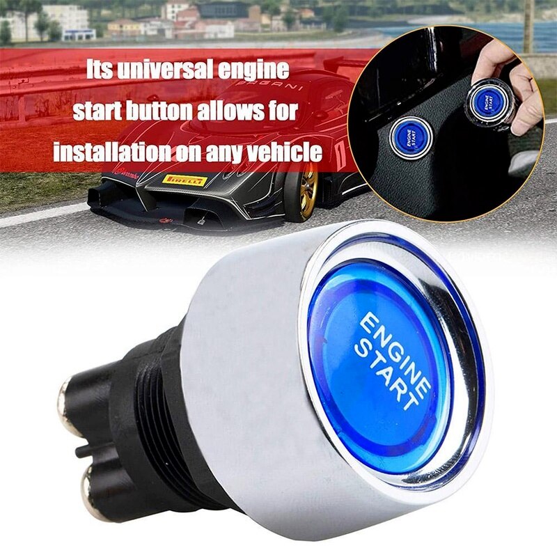 Universal Car Engine Start Switch Keyless Button Starter Auto Modified Night LED Indicator Light Car Ignition on Off Switches